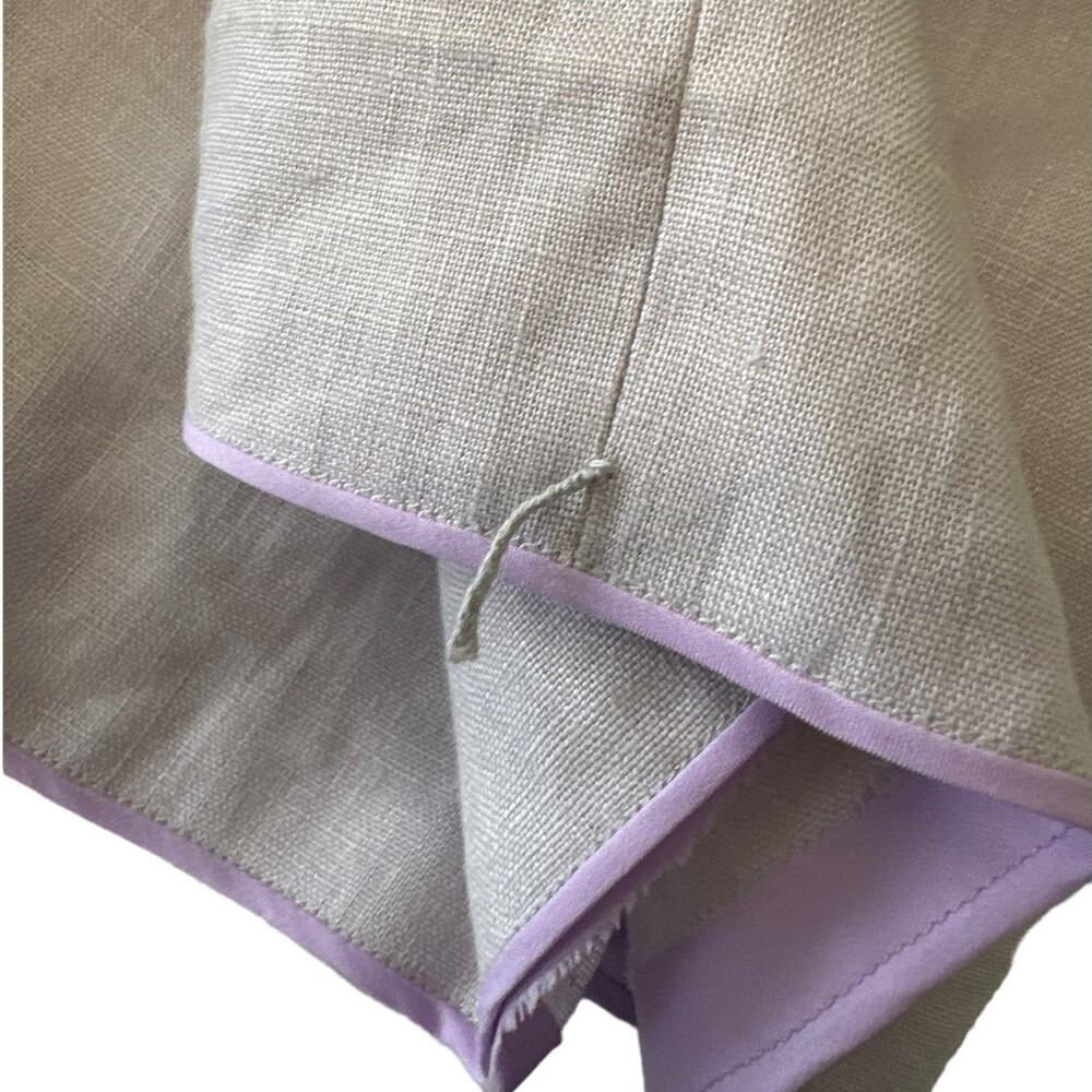 Isoude Mandarin Collar European Linen Dress Lavender Medium - Picture 15 of 16